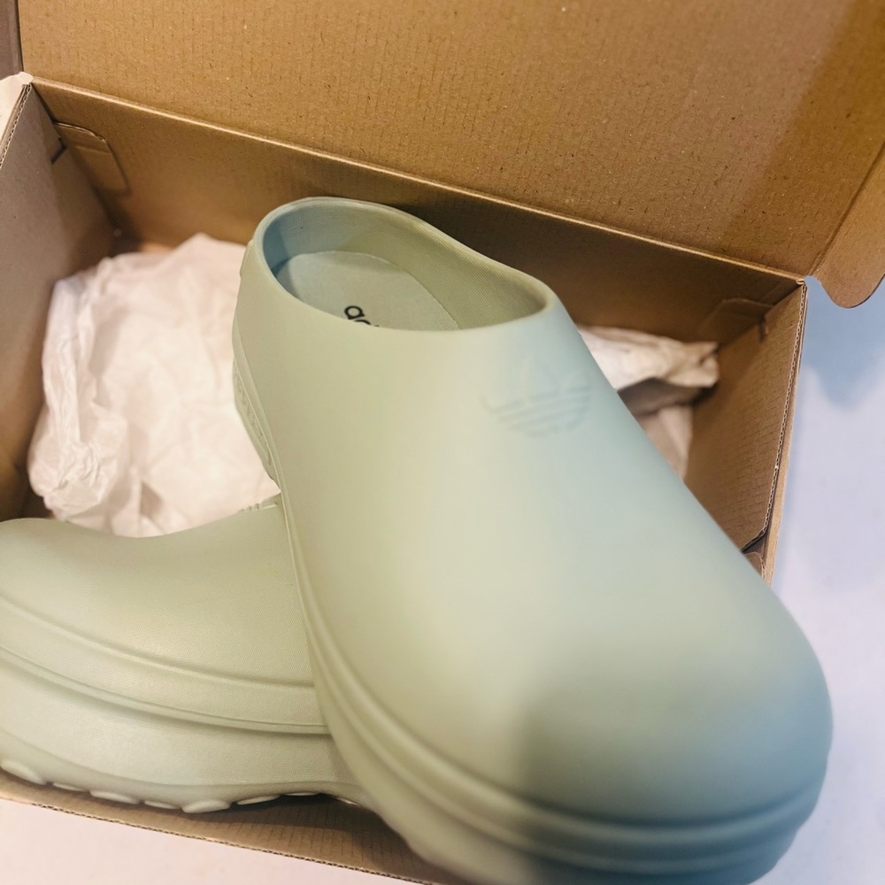 Adidas Light Green Adifom Stan Mule (Slip-On Clogs) - Picture 2 of 3